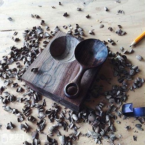 一家木品 独创 迷你勺子料 半成品木勺黑檀榉木黑胡桃沉贵宝木料